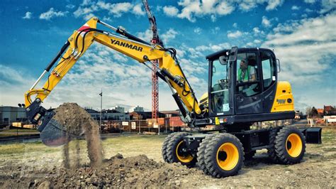 mini excavator with wheels